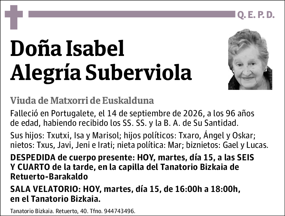 Isabel Alegría Suberviola