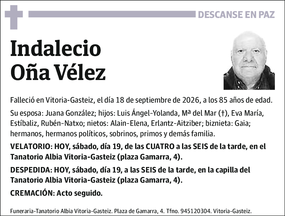 Indalecio Oña Vélez