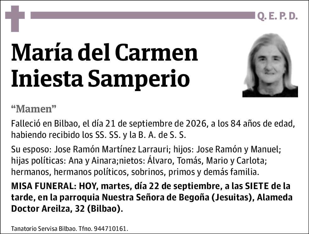 María del Carmen Iniesta Samperio