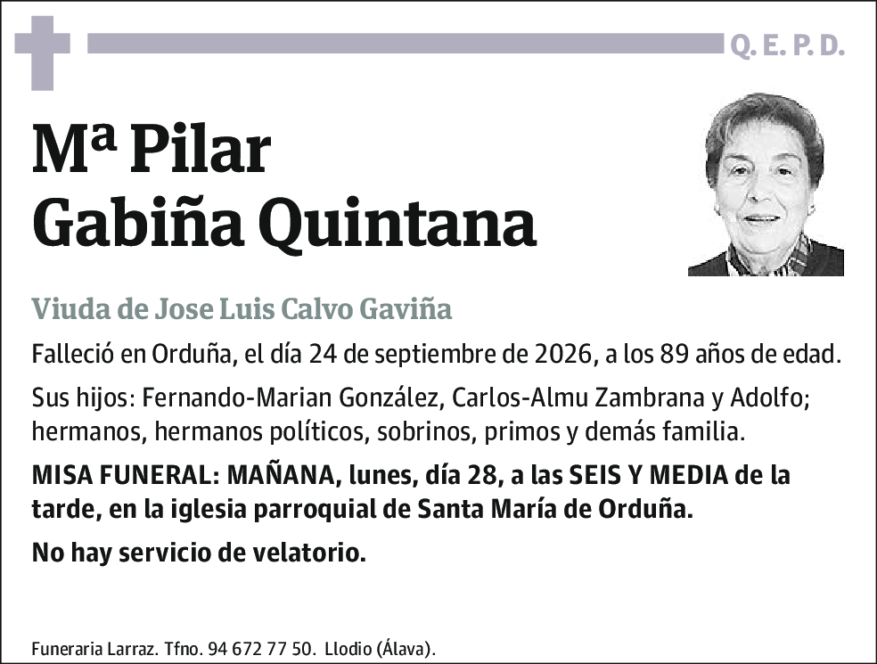 María Pilar Gabiña Quintana