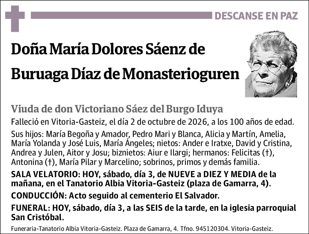 María Dolores Sáenz De Buruaga Díaz De Monasterioguren
