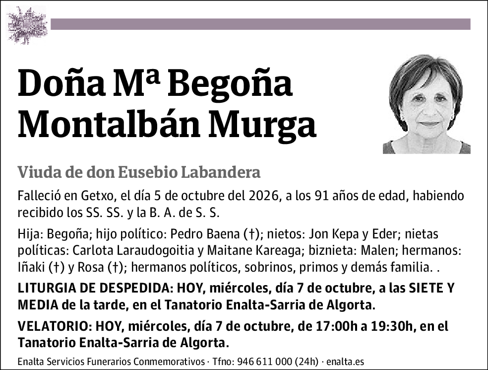 Mª Begoña Montalbán Murga
