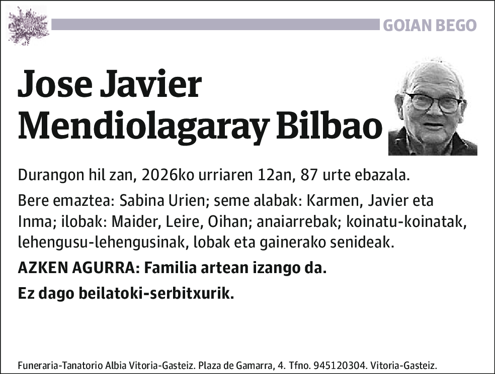 Jose Javier Mendiolagaray Bilbao