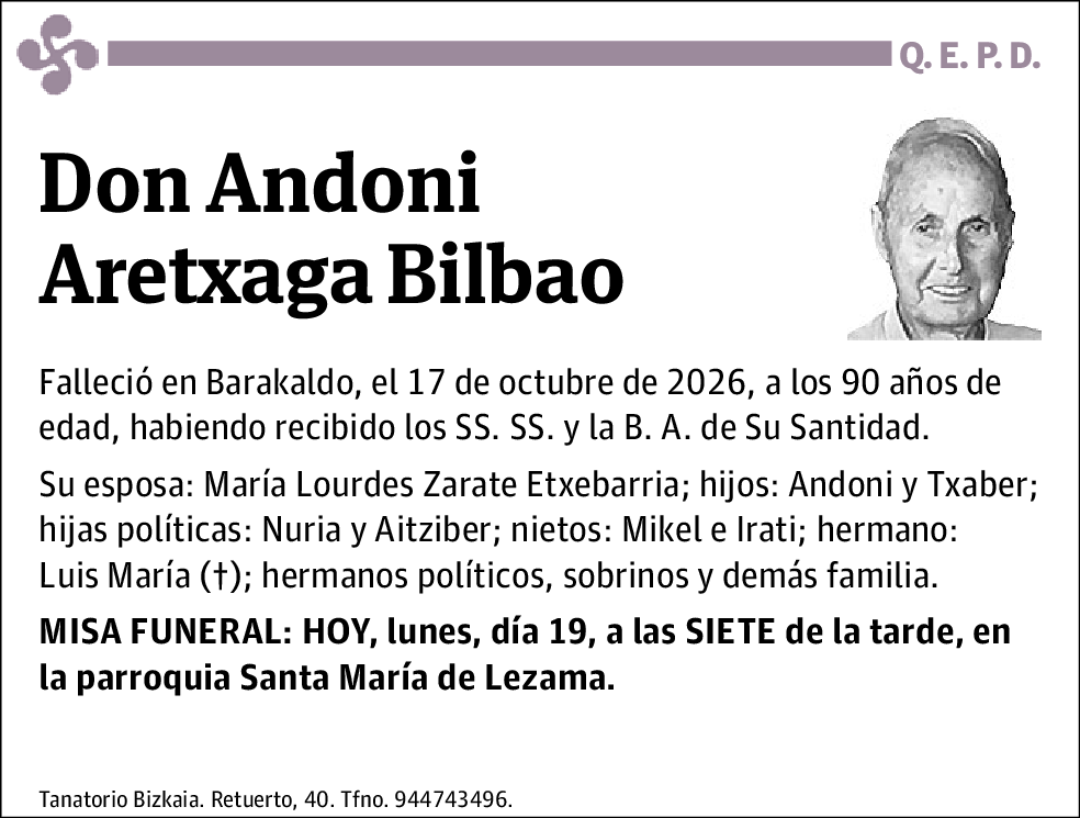 Andoni Aretxaga Bilbao