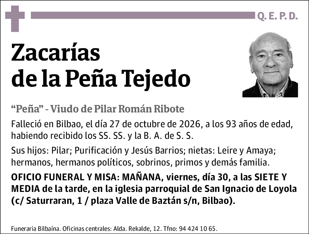 Zacarías de la Peña Tejedo