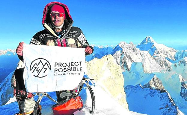 Resultado de imagen para alpinista-nepali-rompe-record-escalar-ocho-