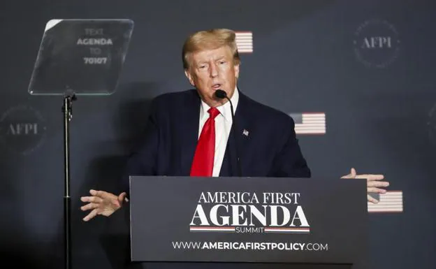 Trump delivered a speech at the America First Agenda convention in Washington.