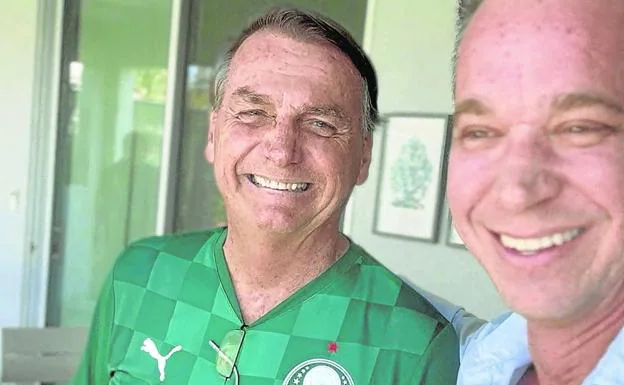 The former Brazilian president, Jair Bolsonaro, in an image released during his stay in Florida.