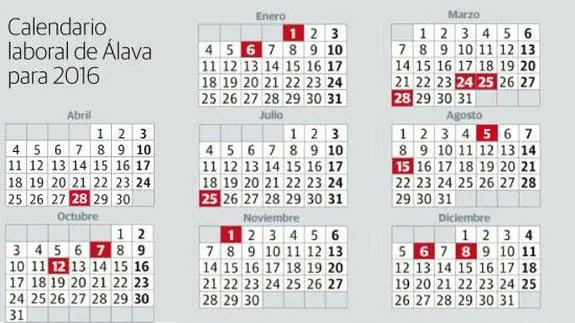 Calendario Laboral 2016 Semana Santa Puentes Y Dias Festivos